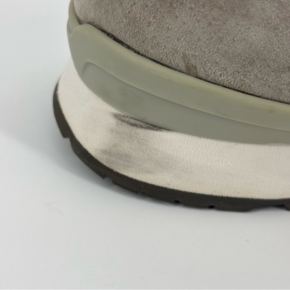 New Balance 996 Beige, Grey and Orange Lace-Up Sneakers, 10 - Picture 9 of 16